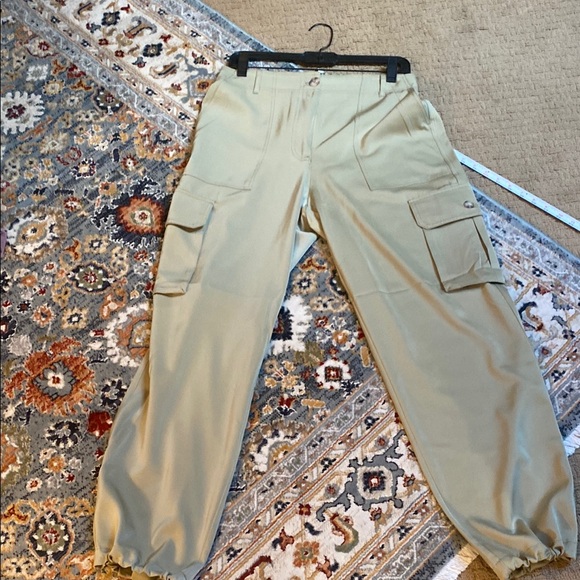 Joie Pants - Joie Cargo Pants with Relaxed Fit and Elastic Cuffs